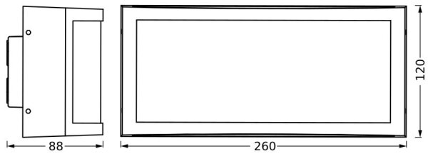 Ledvance - Vanjska zidna svjetiljka CUADRA 1xE27/40W/230V IP65