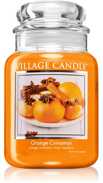 Village Candle Orange Cinnamon mirisna svijeća (Glass Lid) 602 g
