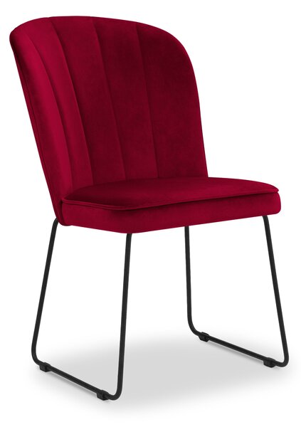 Blagovaonska stolica Velvet Cabri Crvena