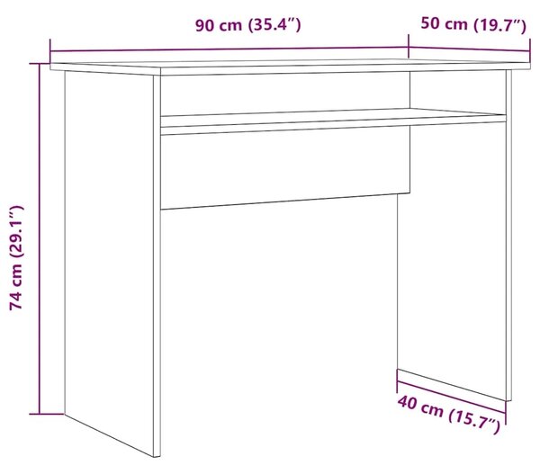 Stol Artisan hrast 90x50x74 cm konstruirano drvo - Hrast artisan