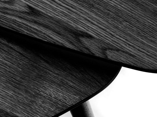 Crni stolići za kavu u setu 2 kom 70x100 cm Adda – Unique Furniture