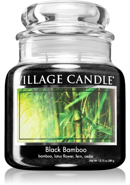 Village Candle Black Bamboo mirisna svijeća (Glass Lid) 389 g