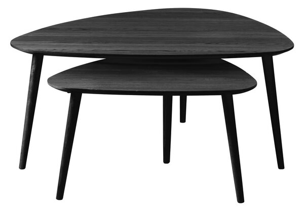 Crni stolići za kavu u setu 2 kom 70x100 cm Adda – Unique Furniture