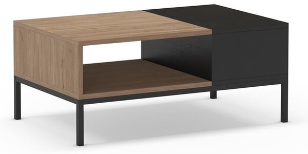 Crni/u prirodnoj boji stolić za kavu 56x90 cm Cailin – Marckeric