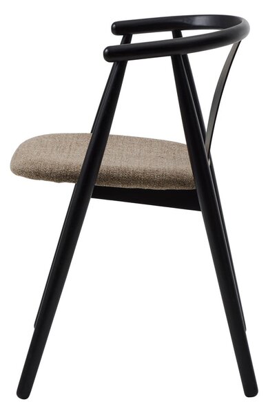 Crna/bež blagovaonska stolica Relate – Unique Furniture