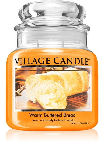 Village Candle Warm Buttered Bread mirisna svijeća (Glass Lid) 389 g