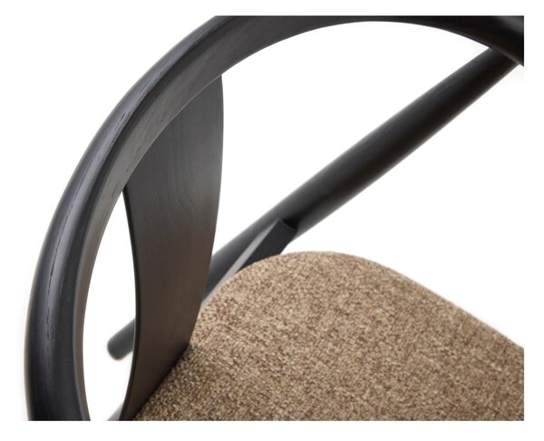 Crna/bež blagovaonska stolica Relate – Unique Furniture