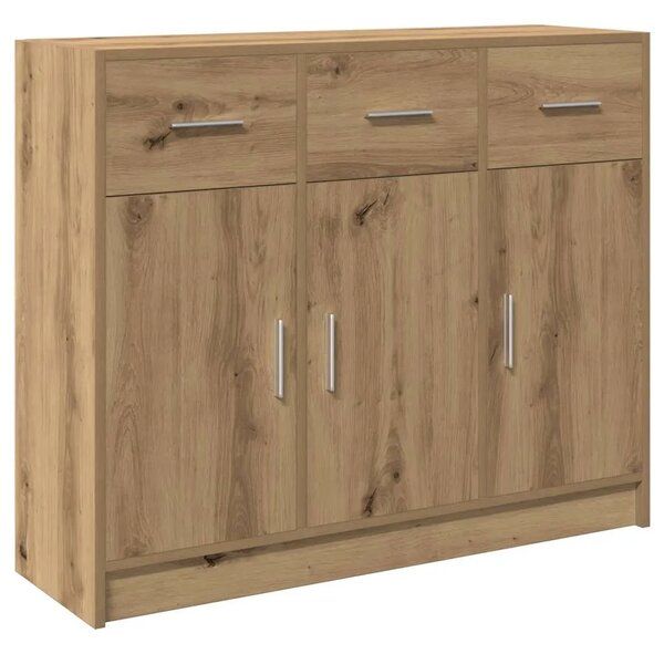 Komoda Artisan hrast 91x28x75 cm izrađeno drvo - Hrast artisan