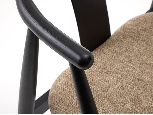 Crna/bež blagovaonska stolica Relate – Unique Furniture
