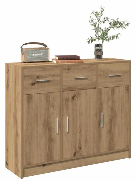 Komoda Artisan hrast 91x28x75 cm izrađeno drvo - Hrast artisan