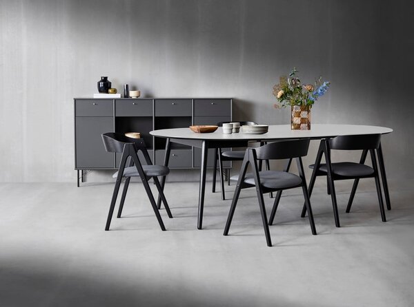 Okrugli proširiv blagovaonski stol s dodatnom pločom s bijelom pločom stola ø 135 cm Meza – Hammel Furniture