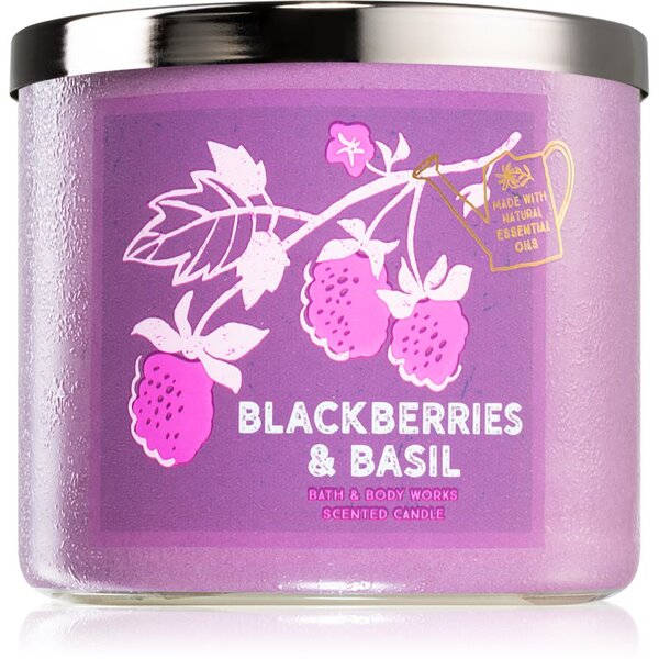 Bath & Body Works Blackberries & Basil mirisna svijeća 411 g