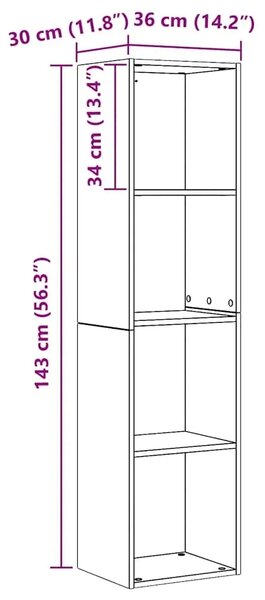 Komoda za knjige/TV komoda Artisan hrast izrađeno drvo - Hrast artisan