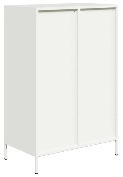 Visoka komoda bijela 68x39x101 5 cm od čelika - Bijela