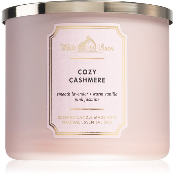 Bath & Body Works Cozy Cashmere mirisna svijeća s esencijalnim uljem 411 g