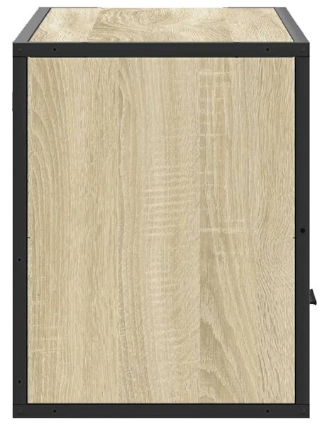 TV ormarić Sonoma hrast 80x31x39 5 cm Konstruirano drvo i metal - Sonoma hrast 80 cm