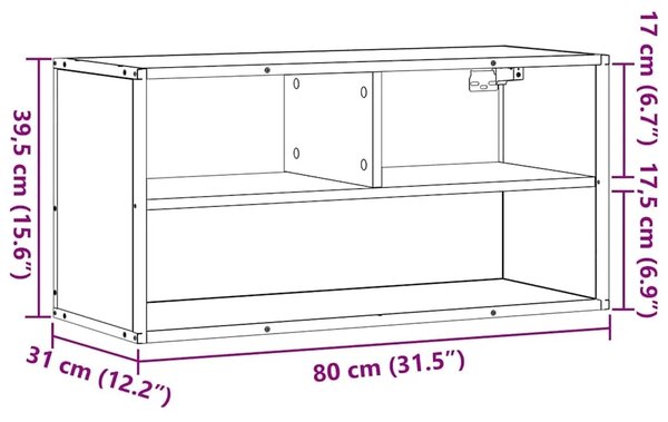 TV ormarić Sonoma hrast 80x31x39 5 cm Konstruirano drvo i metal - Sonoma hrast 80 cm