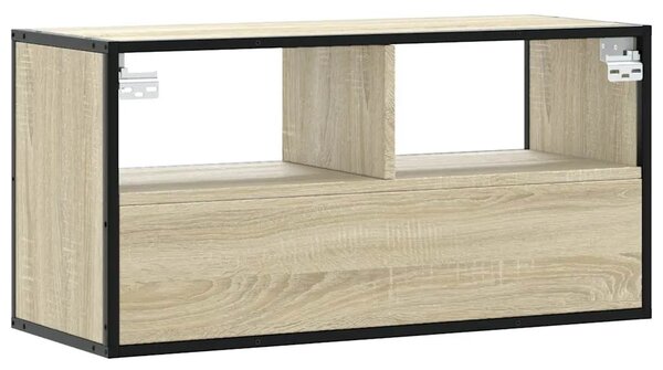 TV ormarić Sonoma hrast 80x31x39 5 cm Konstruirano drvo i metal - Sonoma hrast 80 cm