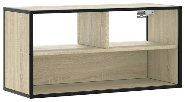 TV ormarić Sonoma hrast 80x31x39 5 cm Konstruirano drvo i metal - Sonoma hrast 80 cm