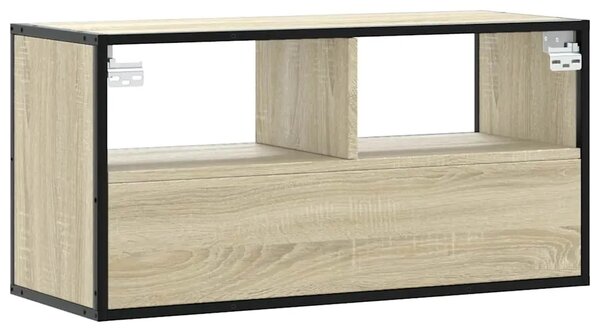 TV ormarić Sonoma hrast 80x31x39 5 cm Konstruirano drvo i metal - Sonoma hrast 80 cm
