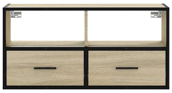 TV ormarić Sonoma hrast 80x31x39 5 cm Konstruirano drvo i metal - Sonoma hrast 80 cm