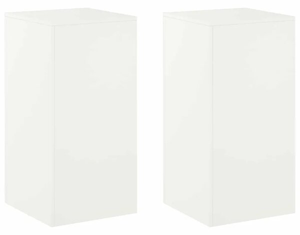 Stalak za biljke 2 pcs Bijela 40 x 40 x 80 cm Čelik - Bijela 2x (40 x 40 x 80 cm)