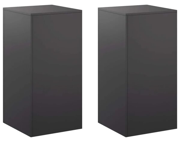 Stalak za biljke 2 pcs Crna 40 x 40 x 80 cm Čelik - Crna 2x (40 x 40 x 80 cm)