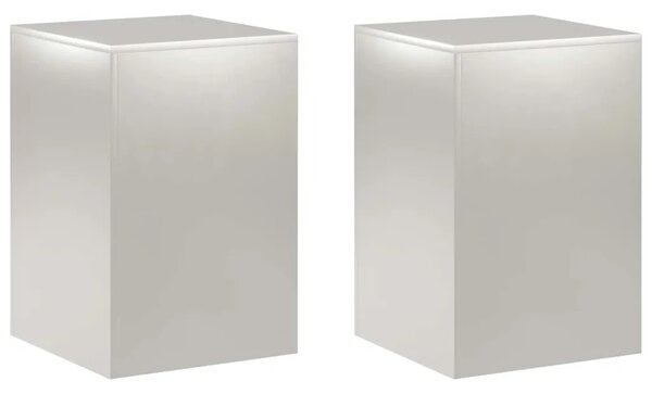 Stalak za biljke 2 pcs Srebrna 40 x 40 x 60 cm Čelik - Nehrđajući čelik 2x (40 x 40 x 60 cm)