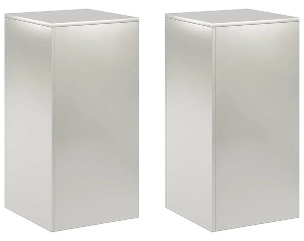 Stalak za biljke 2 pcs Srebrna 40 x 40 x 80 cm Čelik - Nehrđajući čelik 2x (40 x 40 x 80 cm)