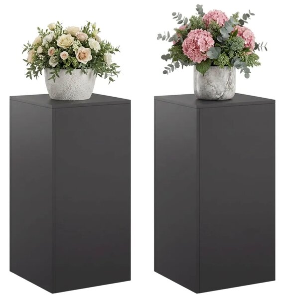 Stalak za biljke 2 pcs Crna 40 x 40 x 80 cm Čelik - Crna 2x (40 x 40 x 80 cm)