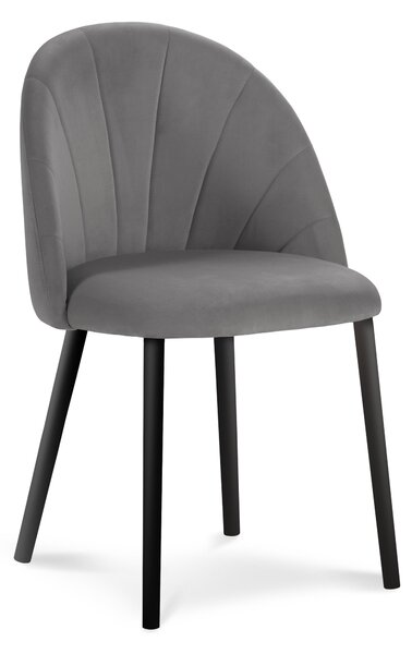 Blagovaonska stolica Velvet Ventura Svijetlo siva