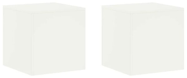 Stalak za biljke 2 pcs Bijela 40 x 40 x 40 cm Čelik - Bijela 2x (40 x 40 x 40 cm)