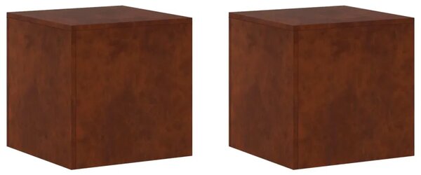 Stalak za biljke 2 pcs Rđa 40 x 40 x 40 cm Otporni čelik - Otporni čelik 2x (40 x 40 x 40 cm)