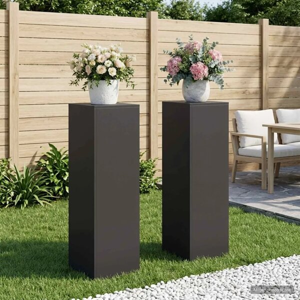 Stalak za biljke 2 pcs Crna 30 x 30 x 100 cm Čelik - Crna 2x (30 x 30 x 100 cm)