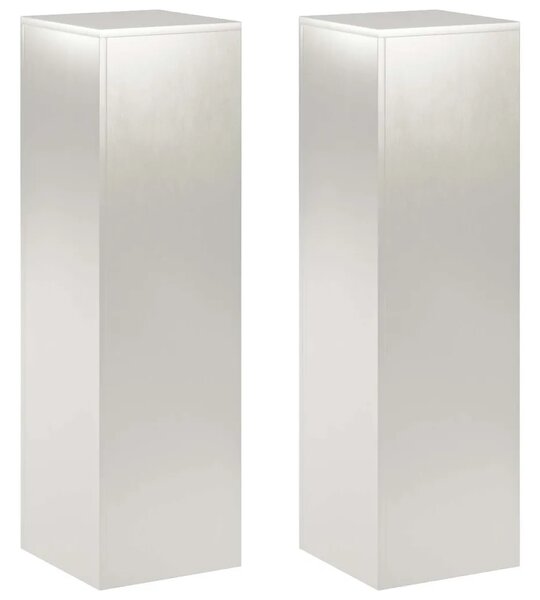 Stalak za biljke 2 pcs Srebrna 30 x 30 x 100 cm Čelik - Nehrđajući čelik 2x (30 x 30 x 100 cm)