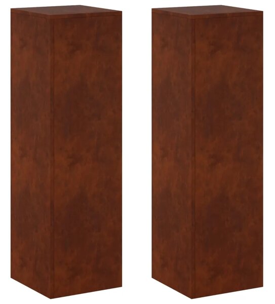 Stalak za biljke 2 pcs Rđa 30 x 30 x 100 cm Otporni čelik - Otporni čelik 2x (30 x 30 x 100 cm)