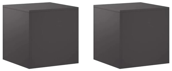 Stalak za biljke 2 pcs Crna 40 x 40 x 40 cm Čelik - Crna 2x (40 x 40 x 40 cm)