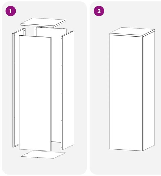 Stalak za biljke 2 pcs Antracit 30 x 30 x 100 cm - Antracit 2x (30 x 30 x 100 cm)