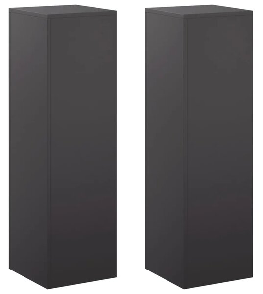 Stalak za biljke 2 pcs Crna 30 x 30 x 100 cm Čelik - Crna 2x (30 x 30 x 100 cm)