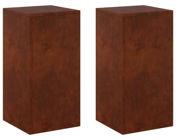 Stalak za biljke 2 pcs Rđa 30 x 30 x 60 cm Otporni čelik - Otporni čelik 2x (30 x 30 x 60 cm)