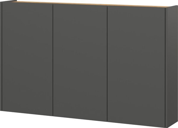 Antracitno sivi viseći ormarić u dekoru hrasta 138x87x25 cm Libbiano – Germania