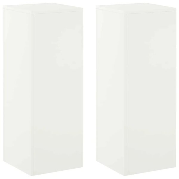 Stalak za biljke 2 pcs Bijela 30 x 30 x 80 cm Čelik - Bijela 2x (30 x 30 x 80 cm)
