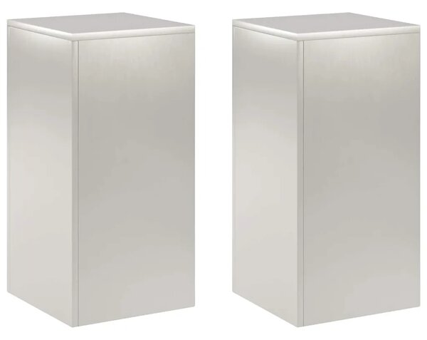Stalak za biljke 2 pcs Srebrna 30 x 30 x 60 cm Čelik - Nehrđajući čelik 2x (30 x 30 x 60 cm)
