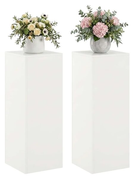 Stalak za biljke 2 pcs Bijela 30 x 30 x 80 cm Čelik - Bijela 2x (30 x 30 x 80 cm)