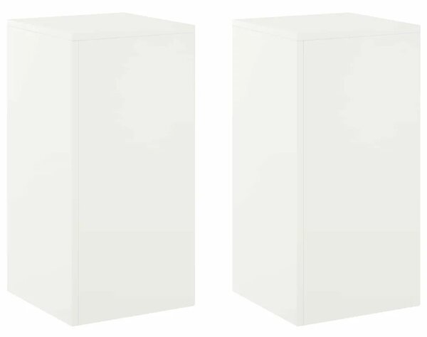 Stalak za biljke 2 pcs Bijela 30 x 30 x 60 cm Čelik - Bijela 2x (30 x 30 x 60 cm)