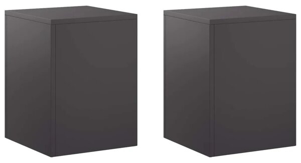 Stalak za biljke 2 pcs Crna 30 x 30 x 40 cm Čelik - Crna 2x (30 x 30 x 40 cm)