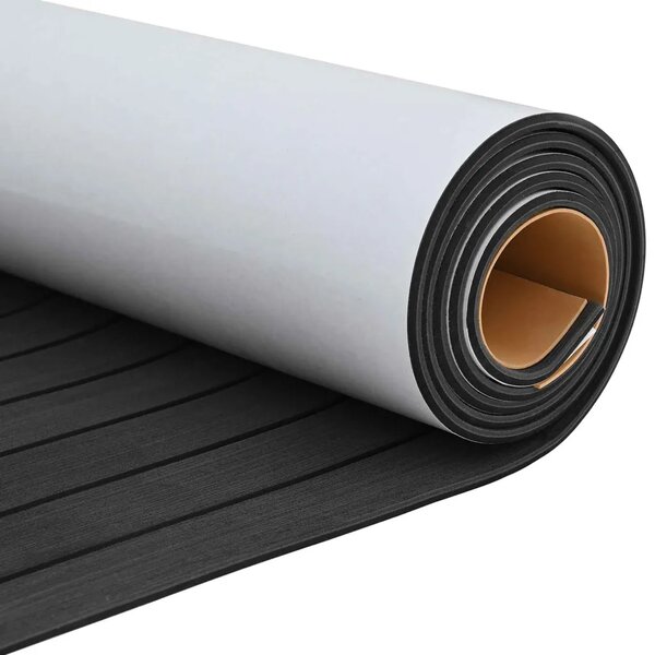 Prostirka za čamce Prugasti Tamno siva i crna 240 x 60 cm EVA - 240 x 60 cm Tamnosiva i crna