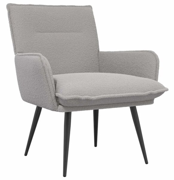 Fotelja Svjetlosiva Bouclé - Svjetlosiva