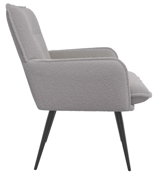 Fotelja Svjetlosiva Bouclé - Svjetlosiva