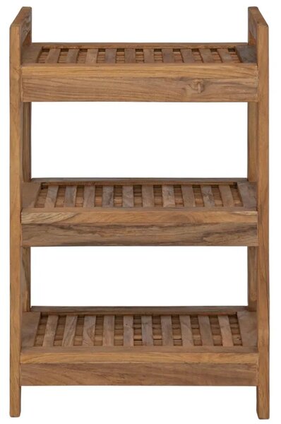 Polica za kupaonicu Prirodna 45 x 30 x 71 cm Čvrsto teak drvo - 3 police